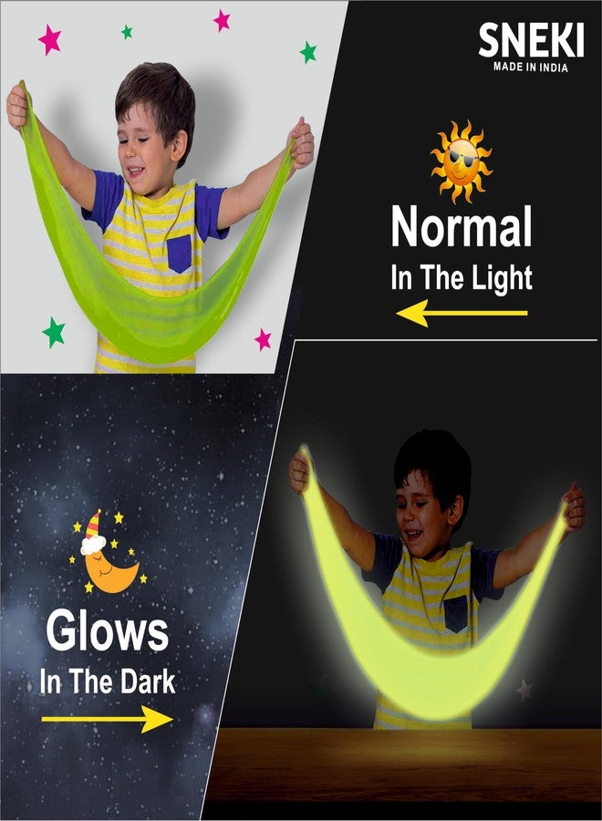 SNEKI (200gm) Glow in The Dark Slime for Kids DIY Toy Slimy Slime Gel Jelly Putty Art Toys for Boys Girls 3 to 10 Years - Image 5